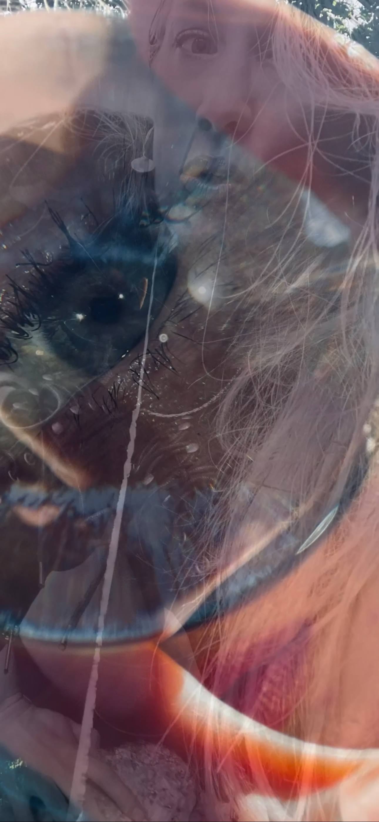 Close Up View Of An Eye With DUal Exposure Efect